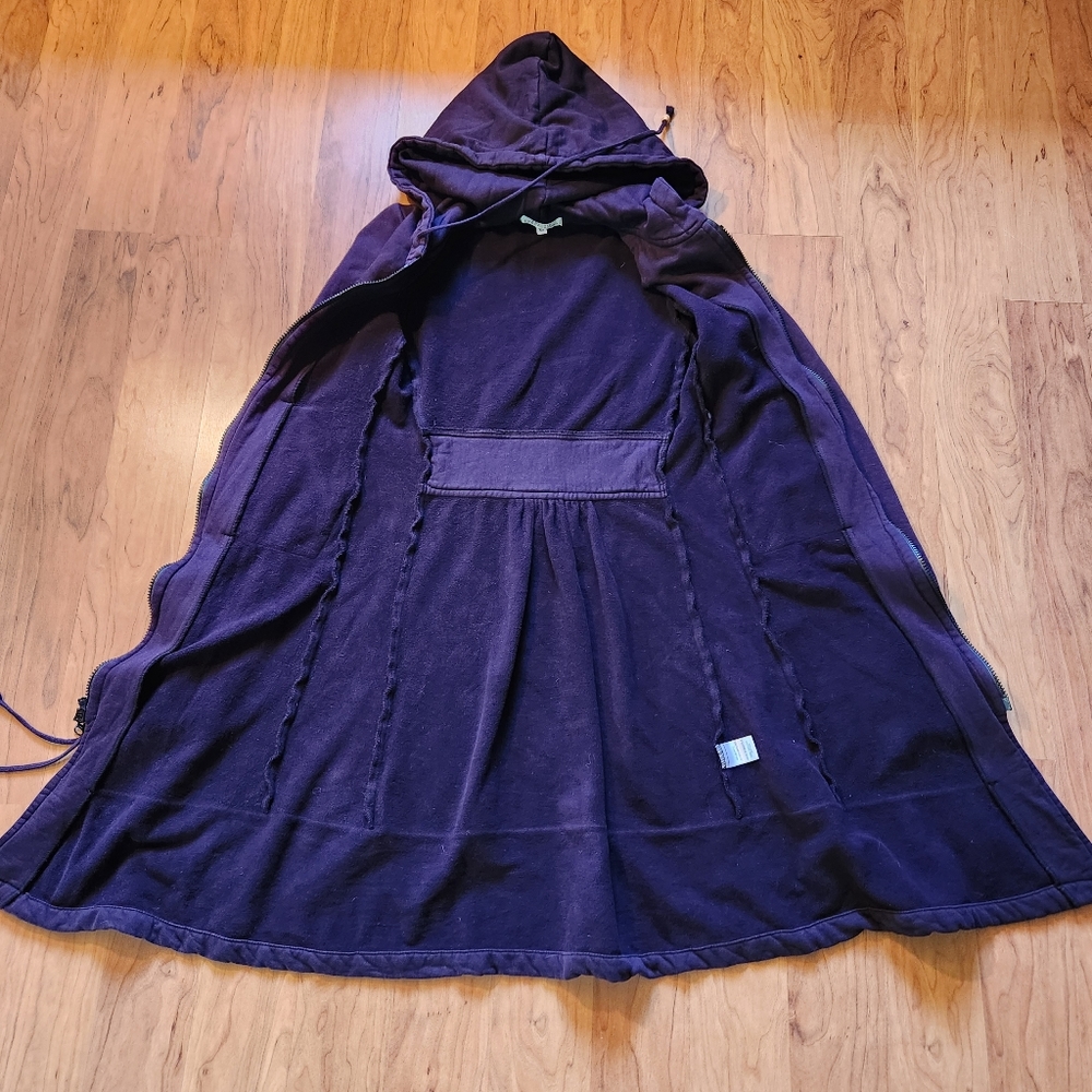 Prairie Underground Deep Purple Hooded Long Jacket - Picture 5 of 6